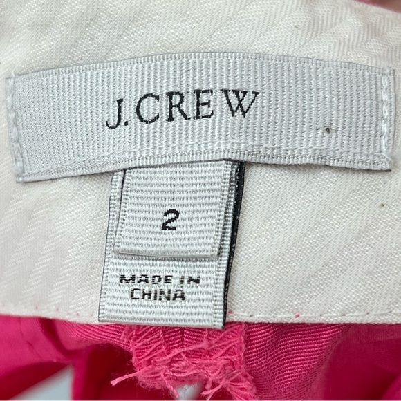 J. Crew Flare Pink Silk Blend Lightweight Ruffle Shorts Size 2 - Picture 3 of 9